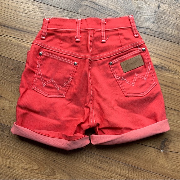 Vintage Pants - Vintage 1950s Wrangler Shorts Red High Waist